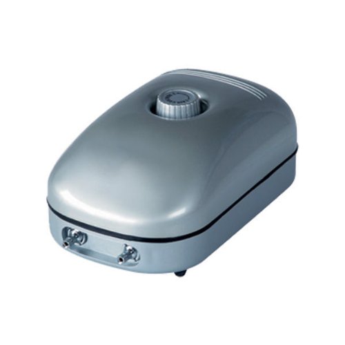 Hydrofarm AAPA7.8L Active Aqua, 2 Outlets, 3W, 7.8 L/min Air Pump, Silver Kush and Kind