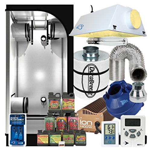 Complete 3 x 3 Grow Tent Package w/ 400W Sealed HPS HID, Filter, Fan