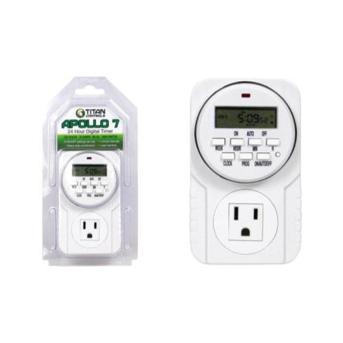 Titan Controls Digital Timer, Single Outlet, 120V Apollo 7 Kush and