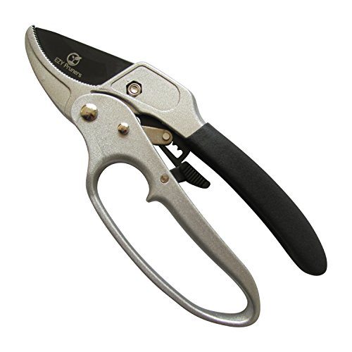 Ratchet Pruning Shears Sharp Garden Hand Pruners Easy Ratcheting