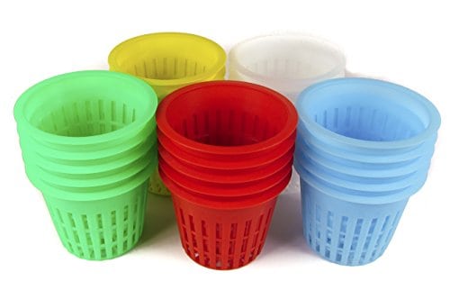 3 Inch White Slotted Mesh Net Pot 25 Pack Lawn Garden Planter Hydroponic Patio